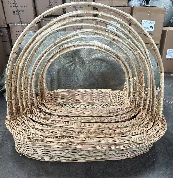 Willow baskets 100X56XH76, 94X50XH71, 89X45XH66, 84X40X61, 79X36XH56, 74X32XH51, 69X28XH46, 65X24X41